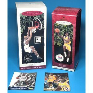 Hallmark 1995 Basketball Stars Shaquille O'Neal Ornament #1 + 97' Magic Johnson